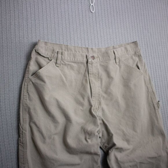 Wide Cotton Baggy Canvas Carpenter Rustler Pants - Picture 4 of 12